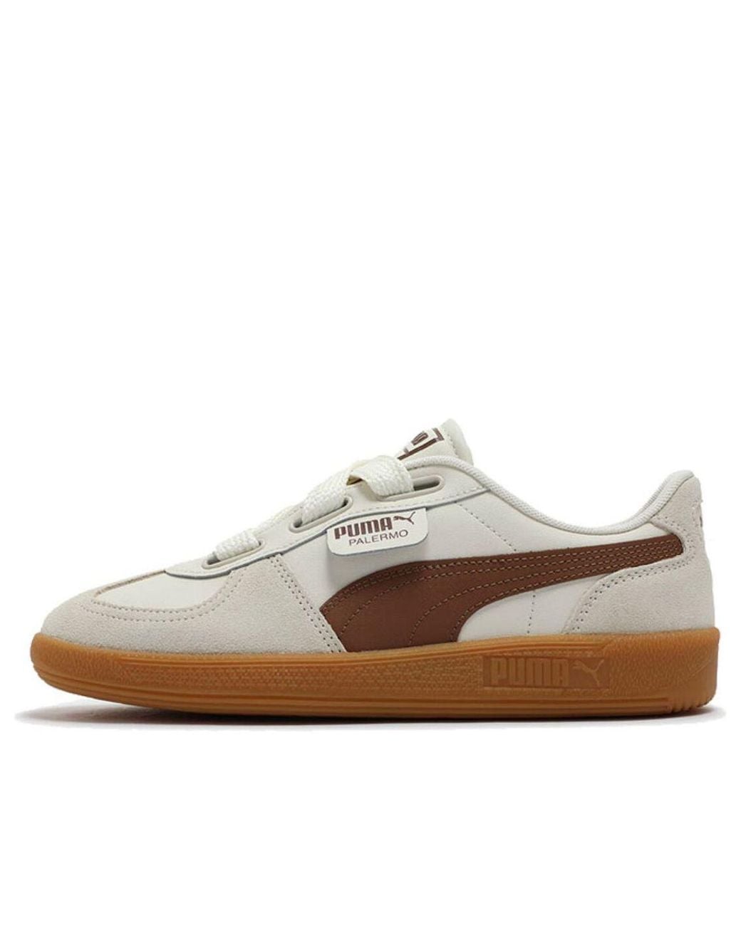 PUMA White (Wmns) Palermo Wide Lace Sd 'Frosted Ivory Mushroom'
