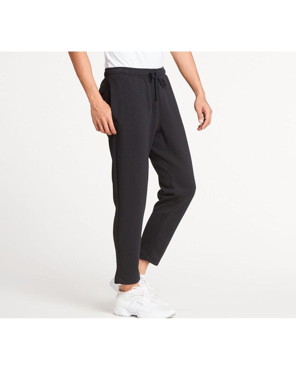 Nike Black Straight Casual Drawstring Sports Long Pants for men