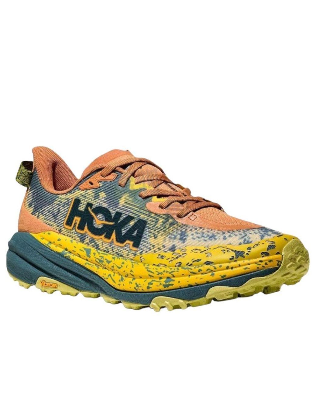 Hoka One One Yellow Speedgoat 6 'Terra Cotta Mountain Fog' for men