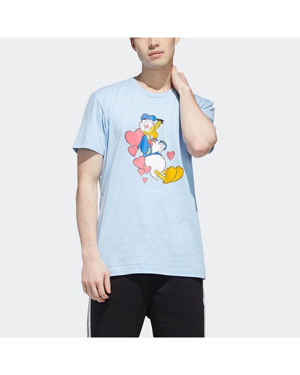Adidas Blue Neo X Disney Crossover Casual Sports Cartoon Short Sleeve for men