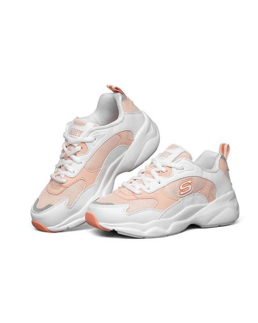 Skechers White (Wmns) D Lites Airy Sneakers