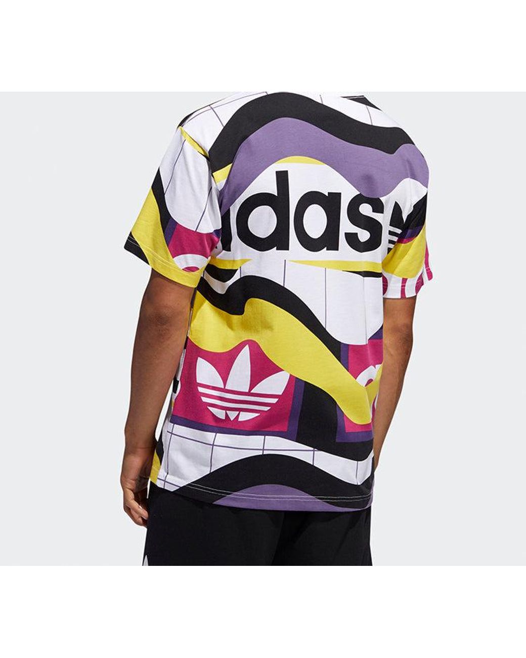 Adidas Pink Originals Casual Sports Round Neck Short Sleeve for men
