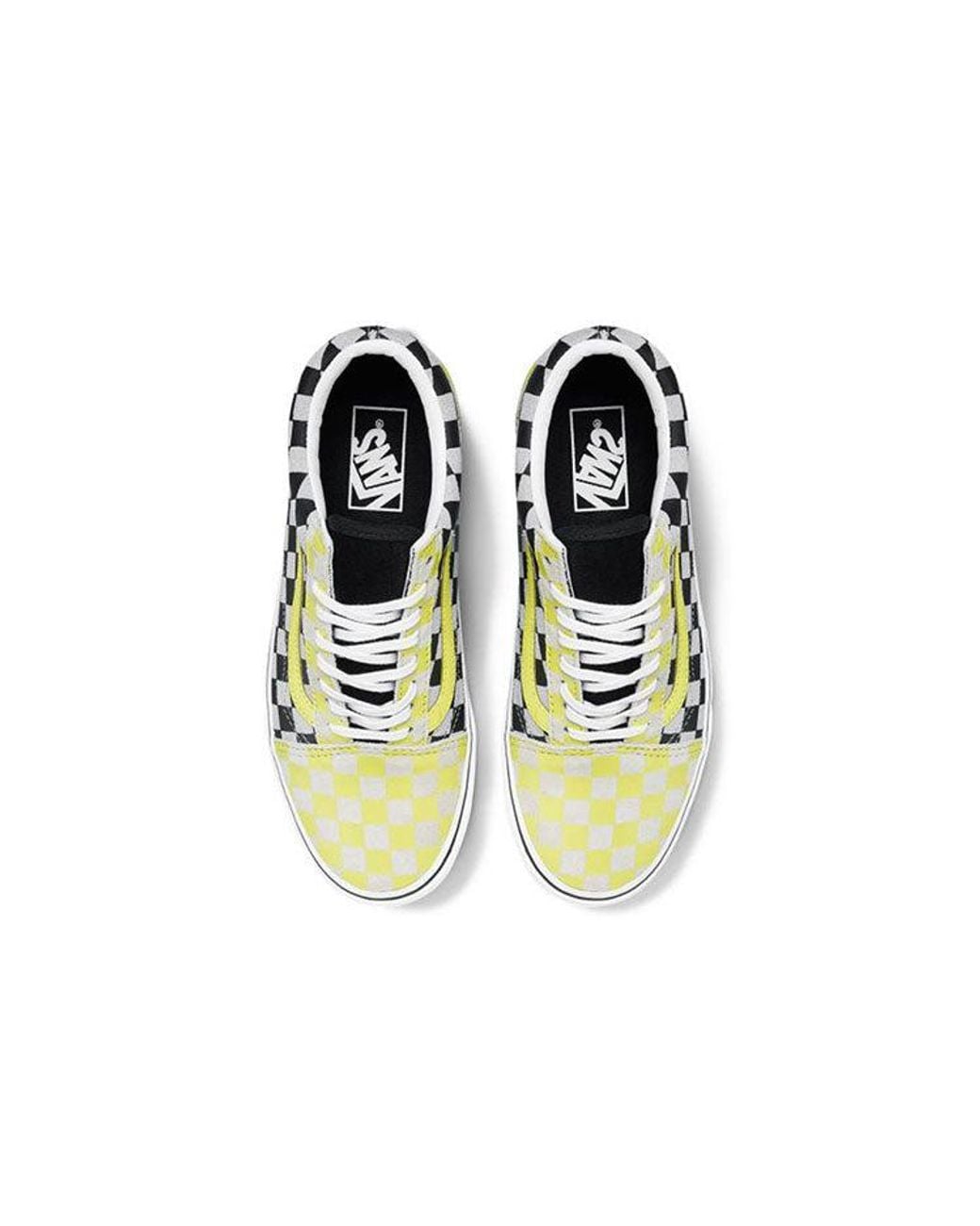 Vans Blue Old Skool Checkerboard Blackyellow for men