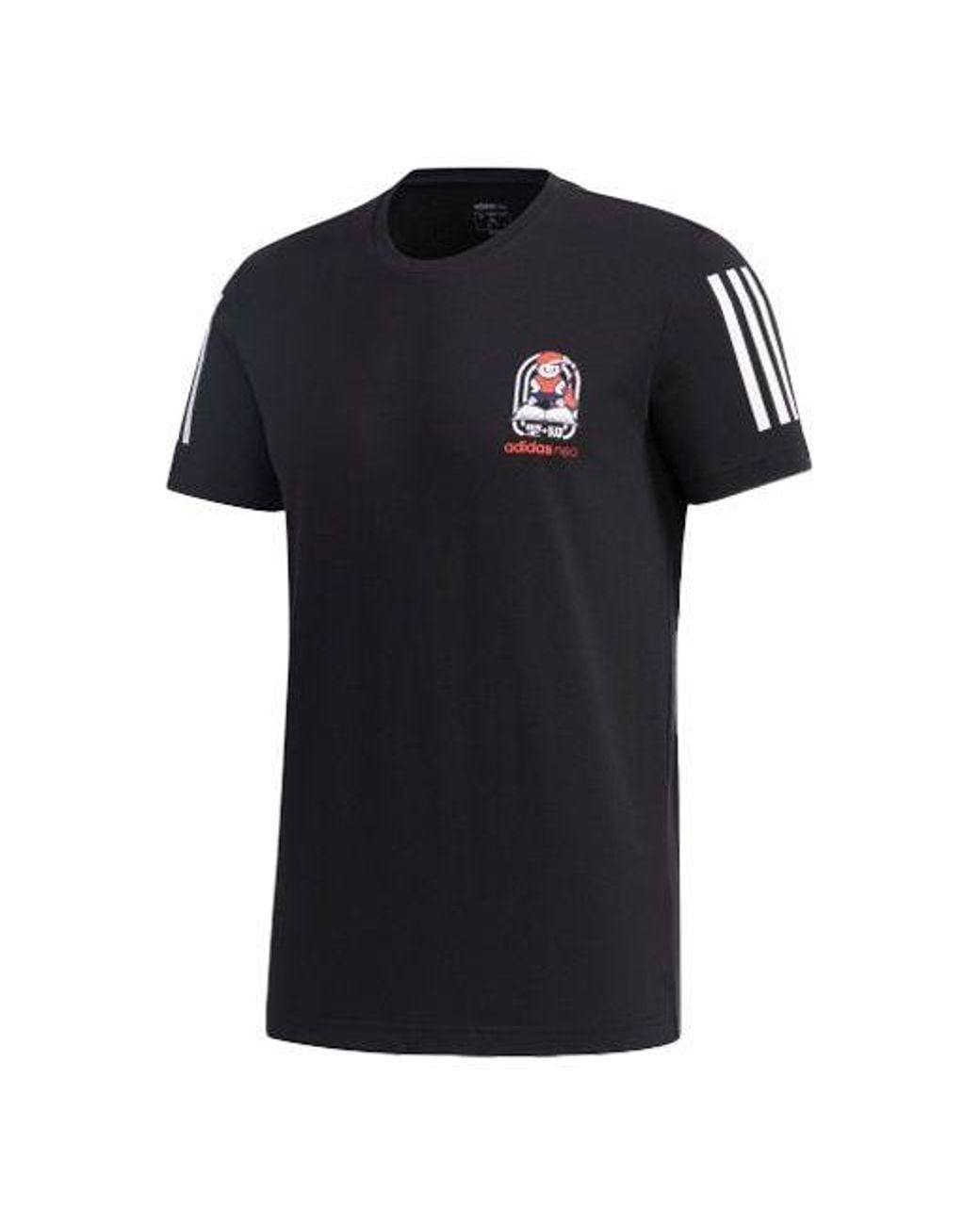 Adidas Black Neo Gk Tee1 Round Neck for men