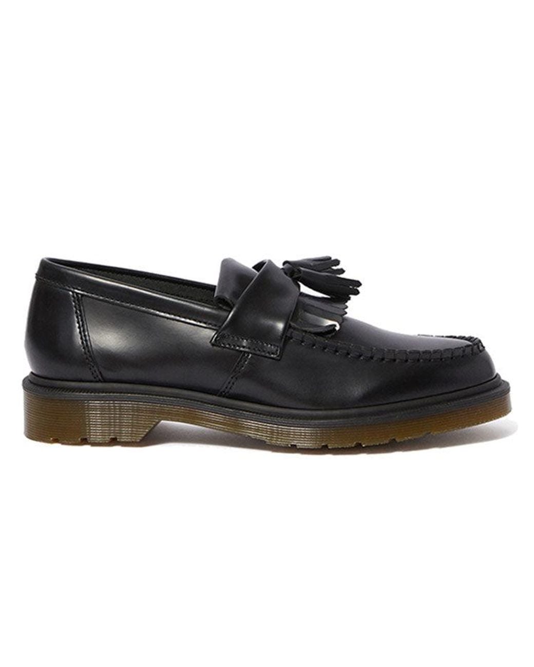 Dr. Martens Black Adrian Smooth Leather Tassel Loafers for men