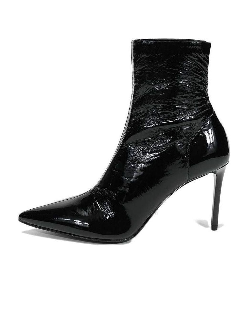 Prada Black (Wmns) 90Mm Patent Leather Effect Ankle Boots