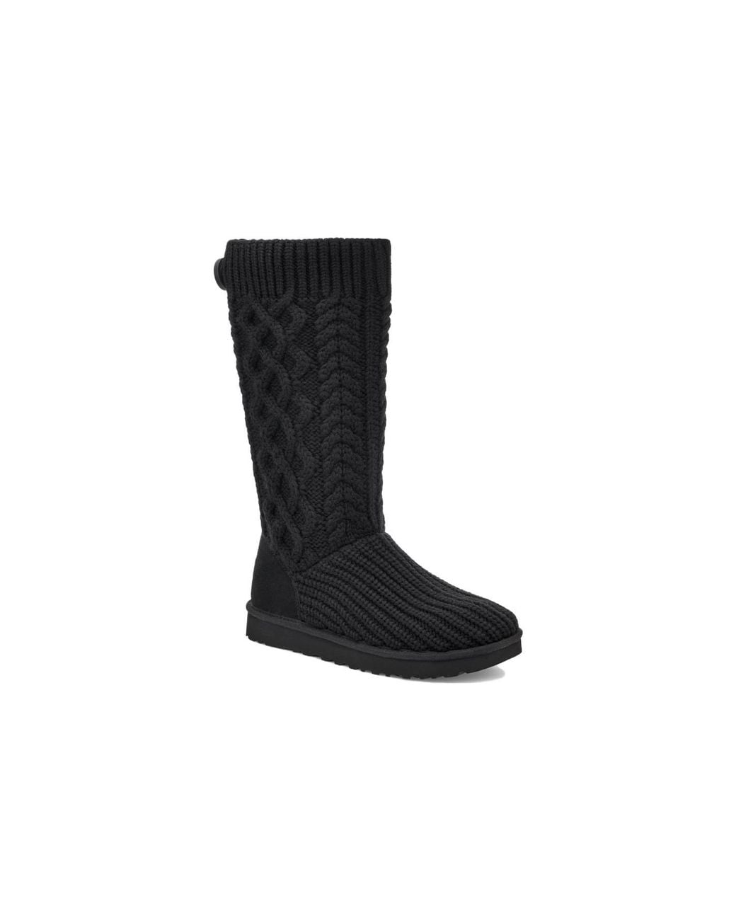 Ugg Black (Wmns) Classic Cardi Cabled Knit Boot