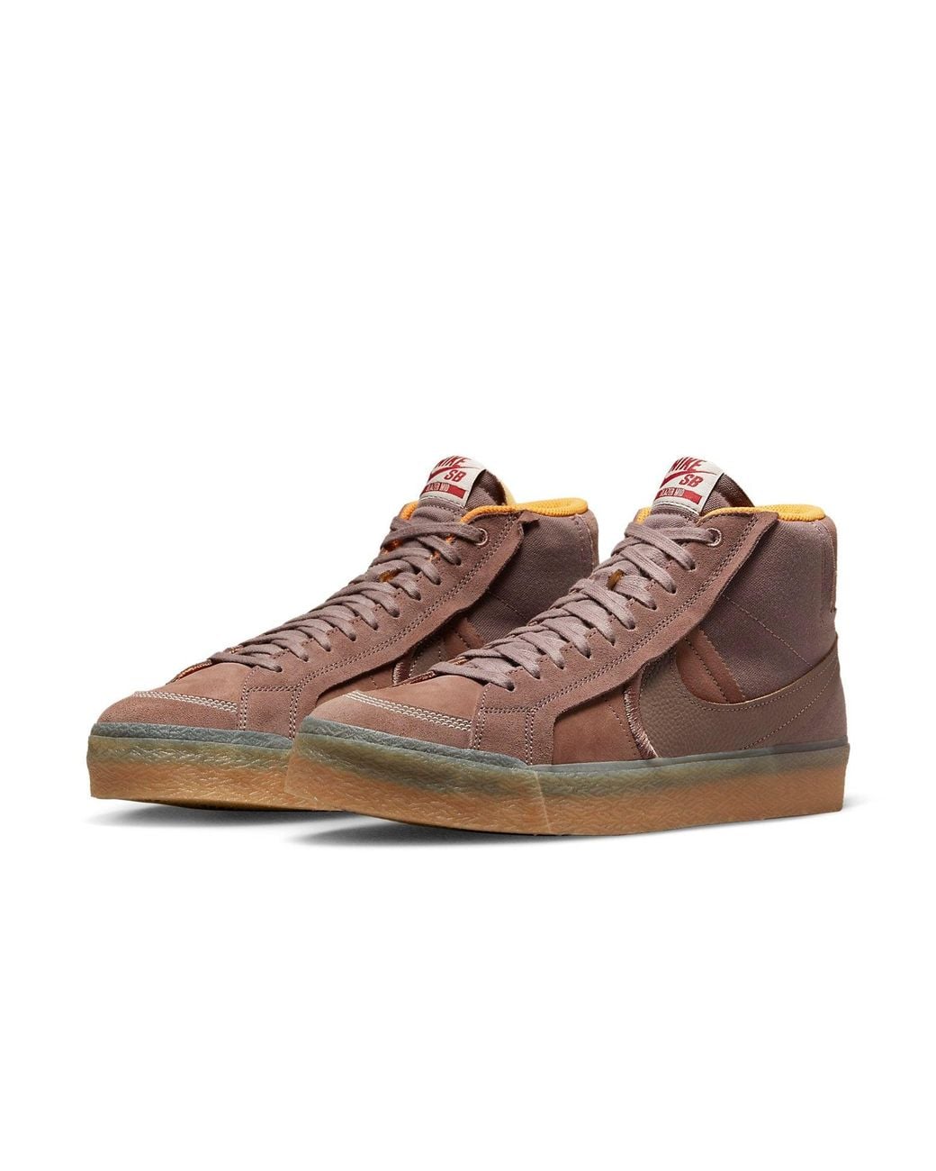 Nike Brown Zoom Blazer Mid Premium Plus Sb 'Plum Eclipse Gum' for men