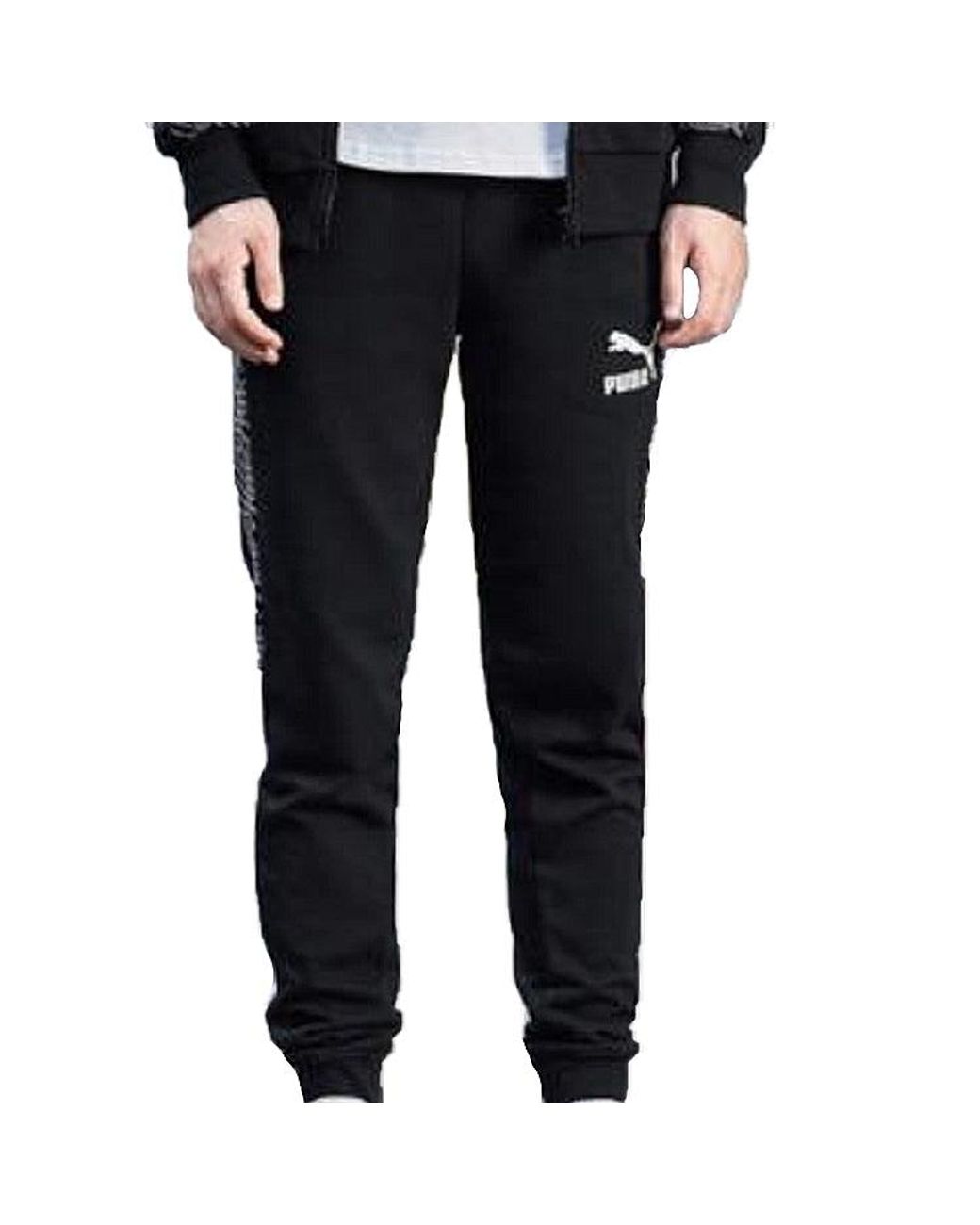 PUMA Black T7 Track Pants Aop Tr for men