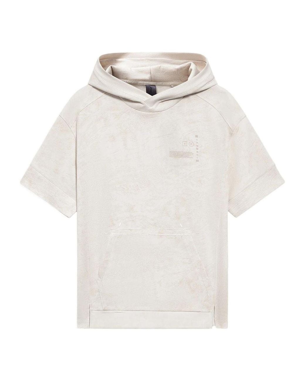 Li-ning White X Jackie Chan Short Sleeve Hoodie 'Pearl' for men