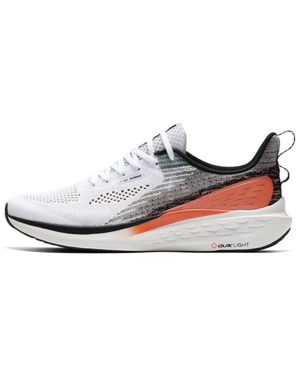 361 Degrees White Qu!K Light Breathable Running Shoes for men