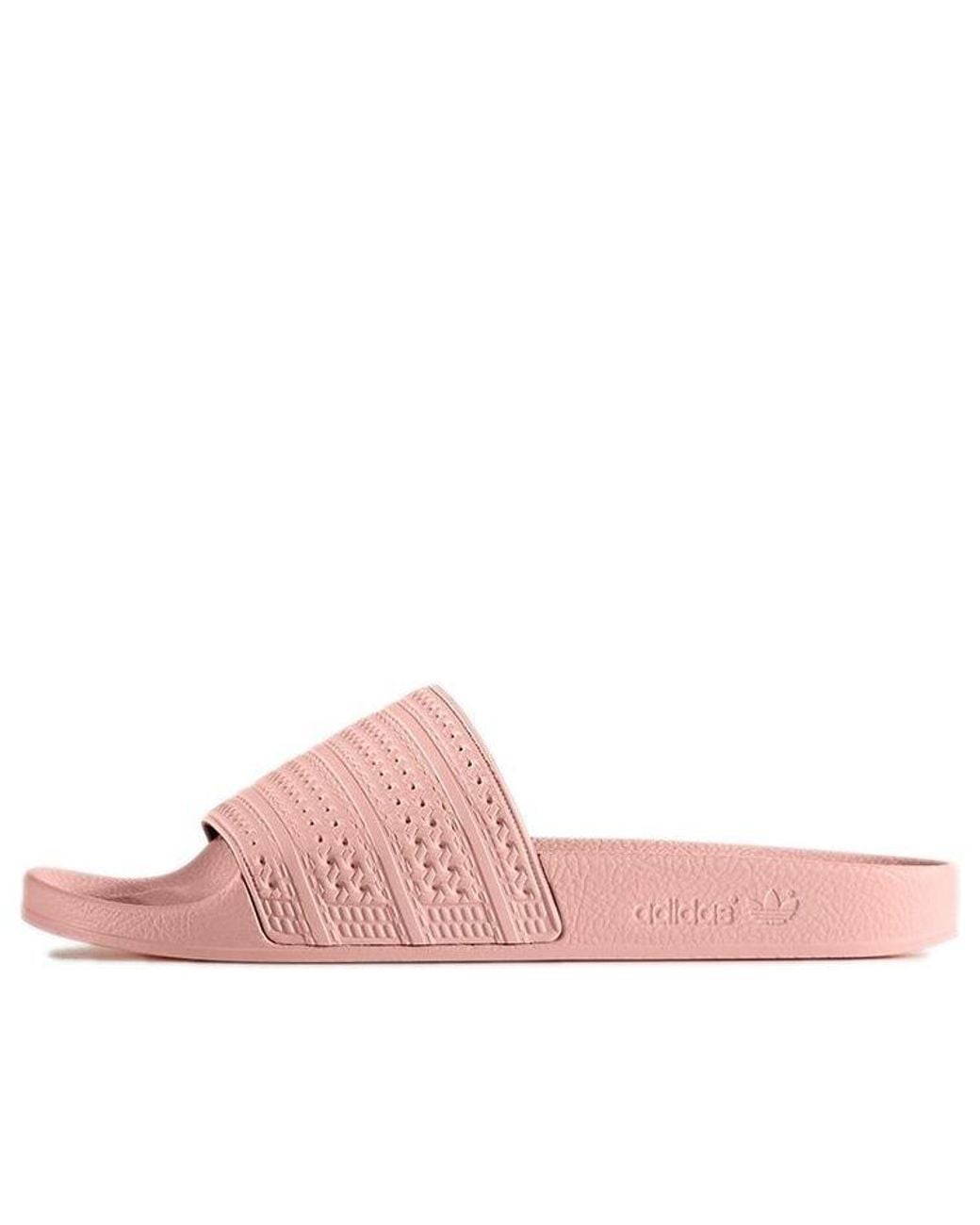Adidas Pink Adilette 'Haze Coral' for men