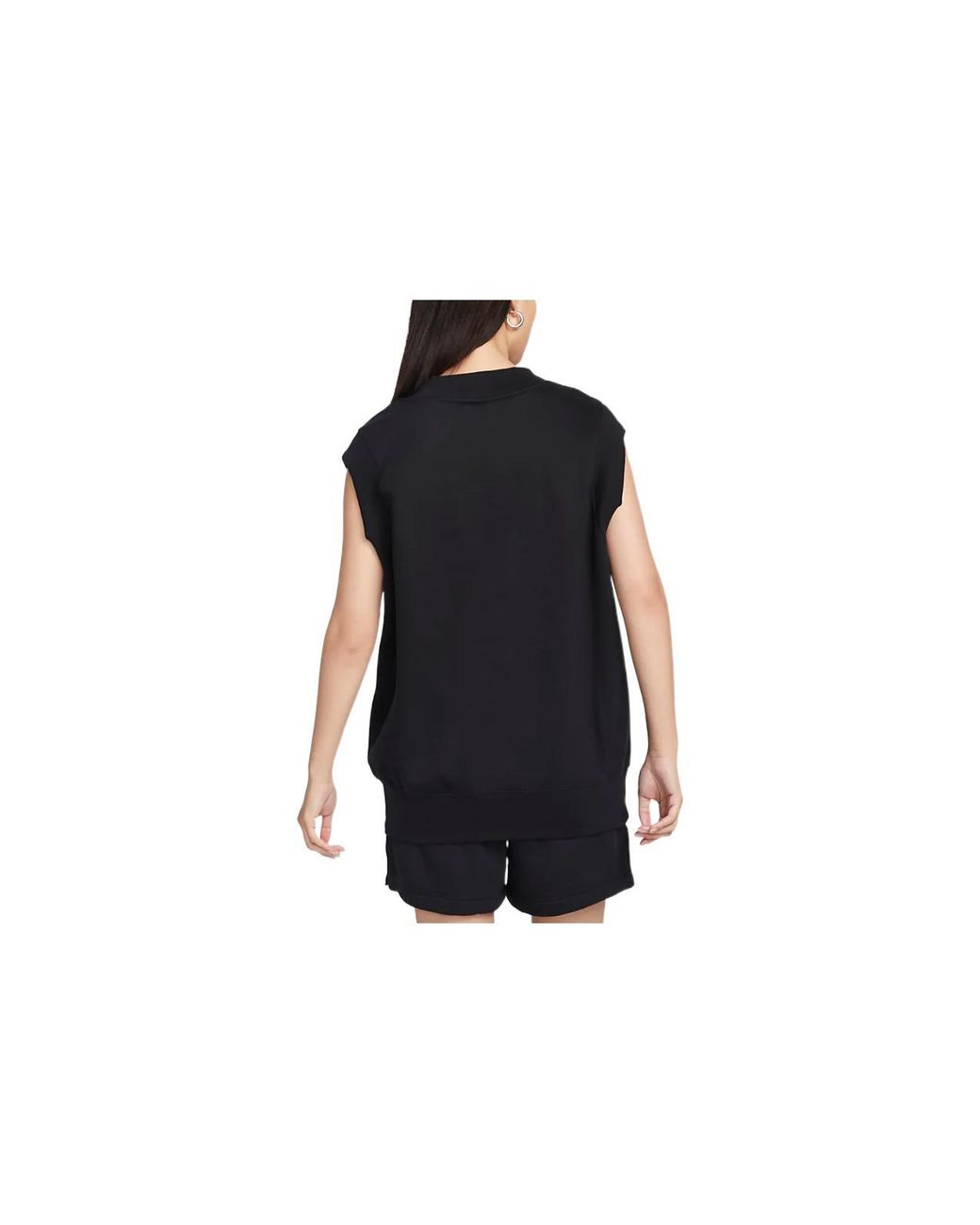Nike Black (Wmns) Sportswear Phoenix Fleece Oversized Vest