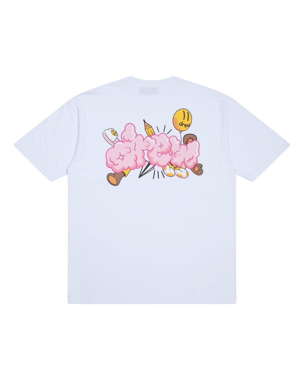 Drew House White Doodle Joy T-Shirt for men