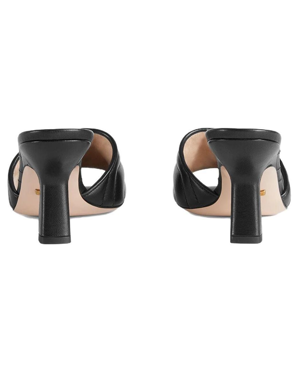 Gucci Black Gg Marmont Quilted Sandals
