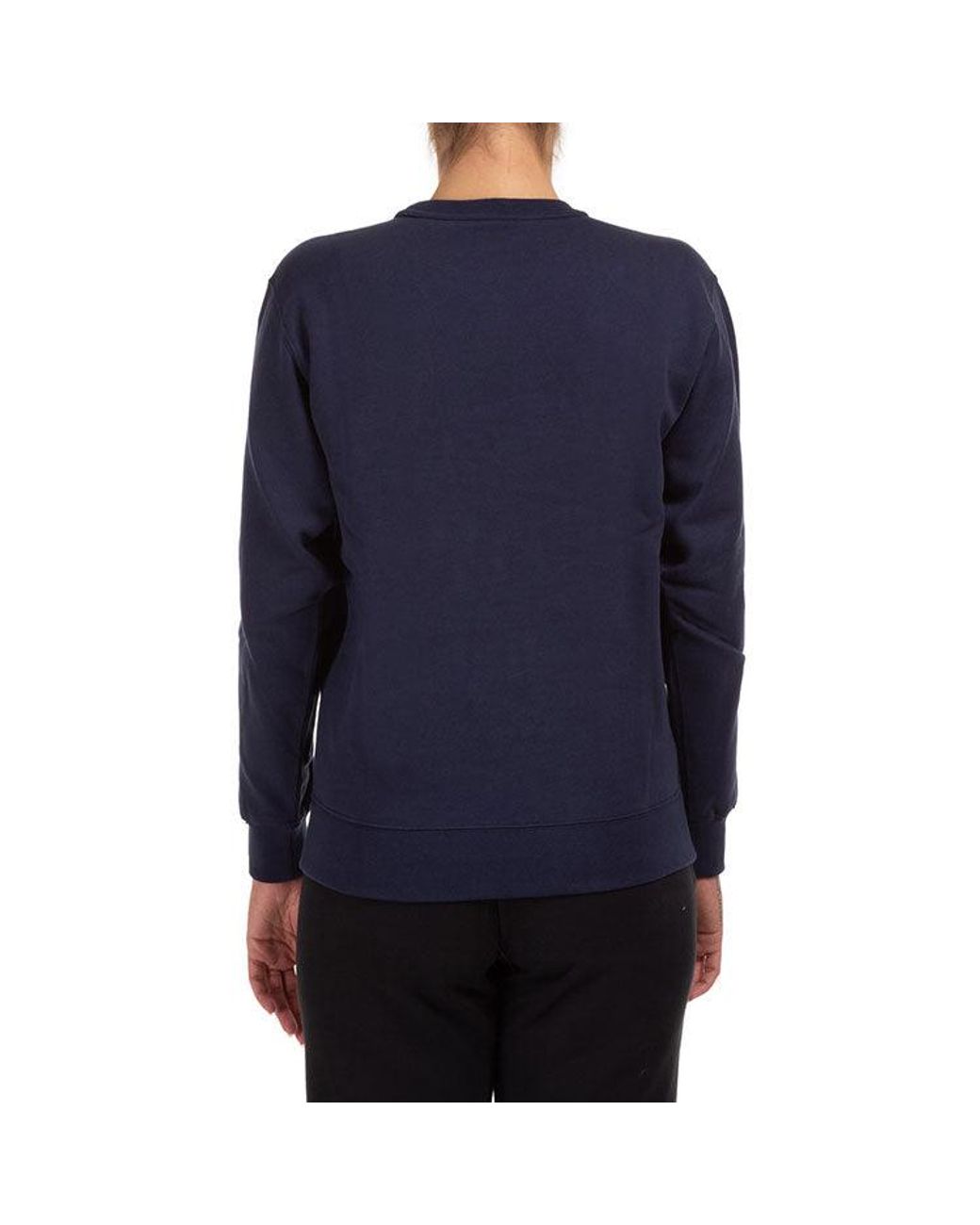 KENZO Blue (Wmns) Fw20 Logo Pattern Round Neck Long Sleeves Sports Hoodie