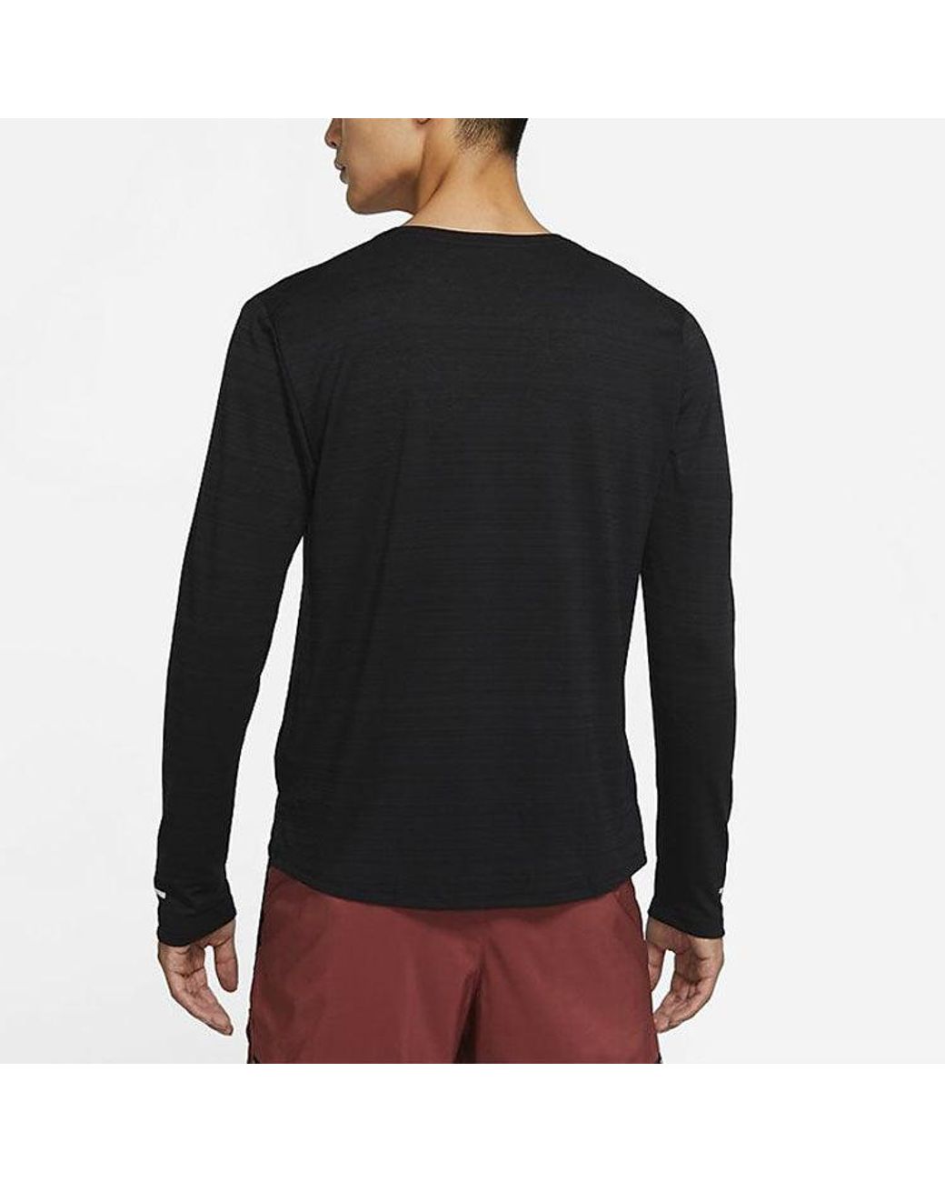 Nike Black As Nk Df Miler Top Ls for men