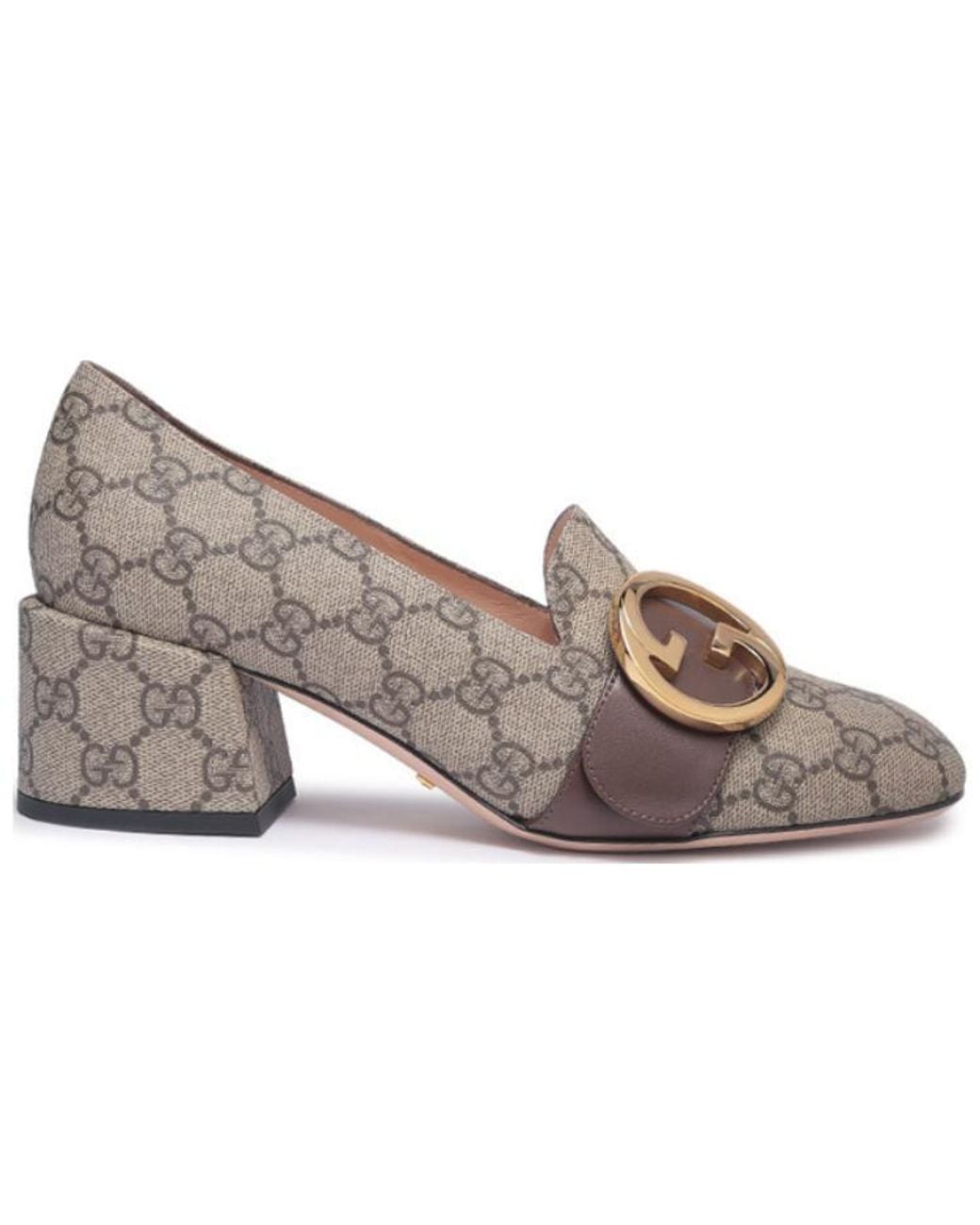 Gucci Brown (Wmns) Blondie Pump Gg Supreme Canvas Ebony'