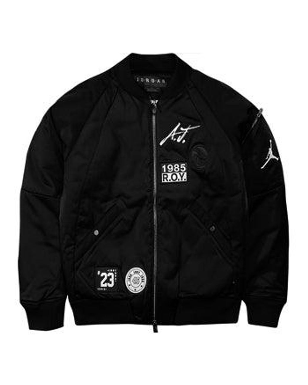 Nike Black Ma-1 Baseball Collar Aviator Jacket Sports Padded Jacket for men