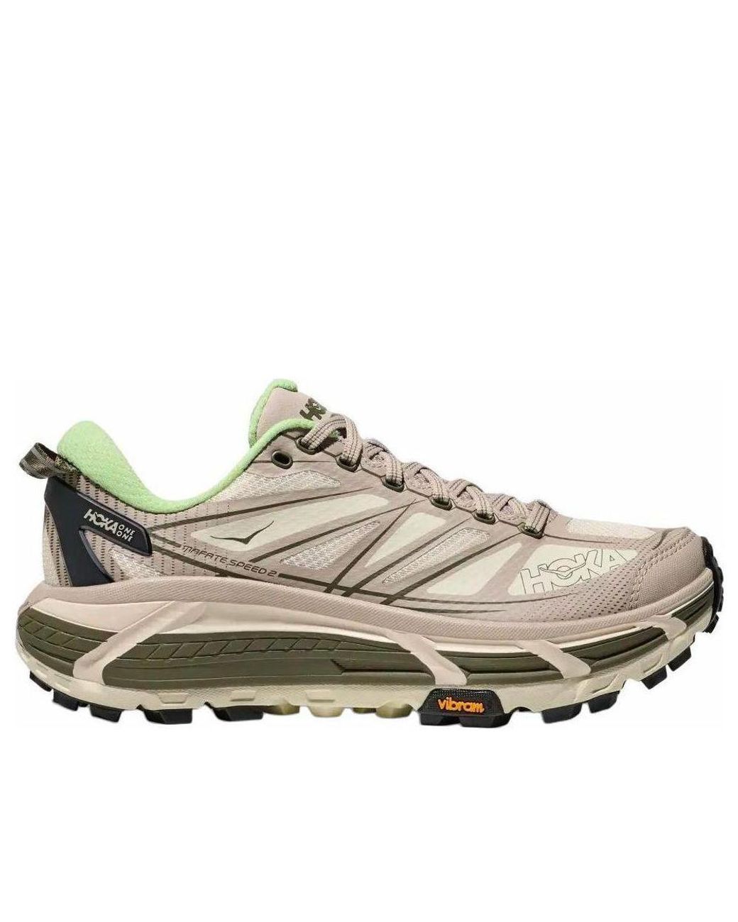 Hoka One One White Mafate Speed 2 'Putty Eucalyptus' for men