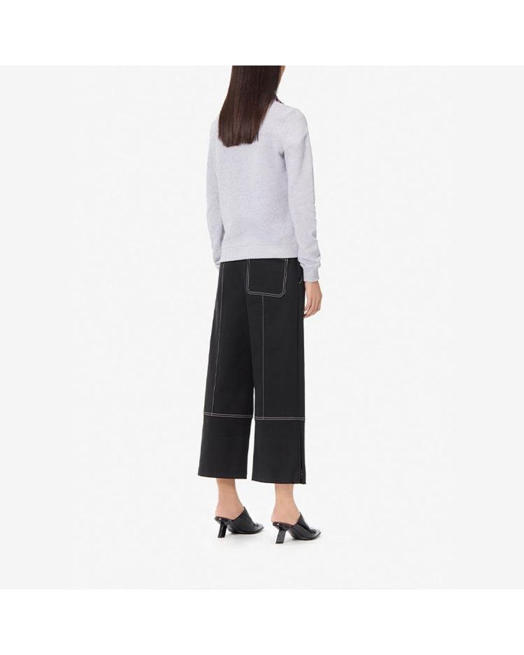 KENZO Gray (Wmns) Ss21 Tiger Head Embroidery Round-Neck Swea