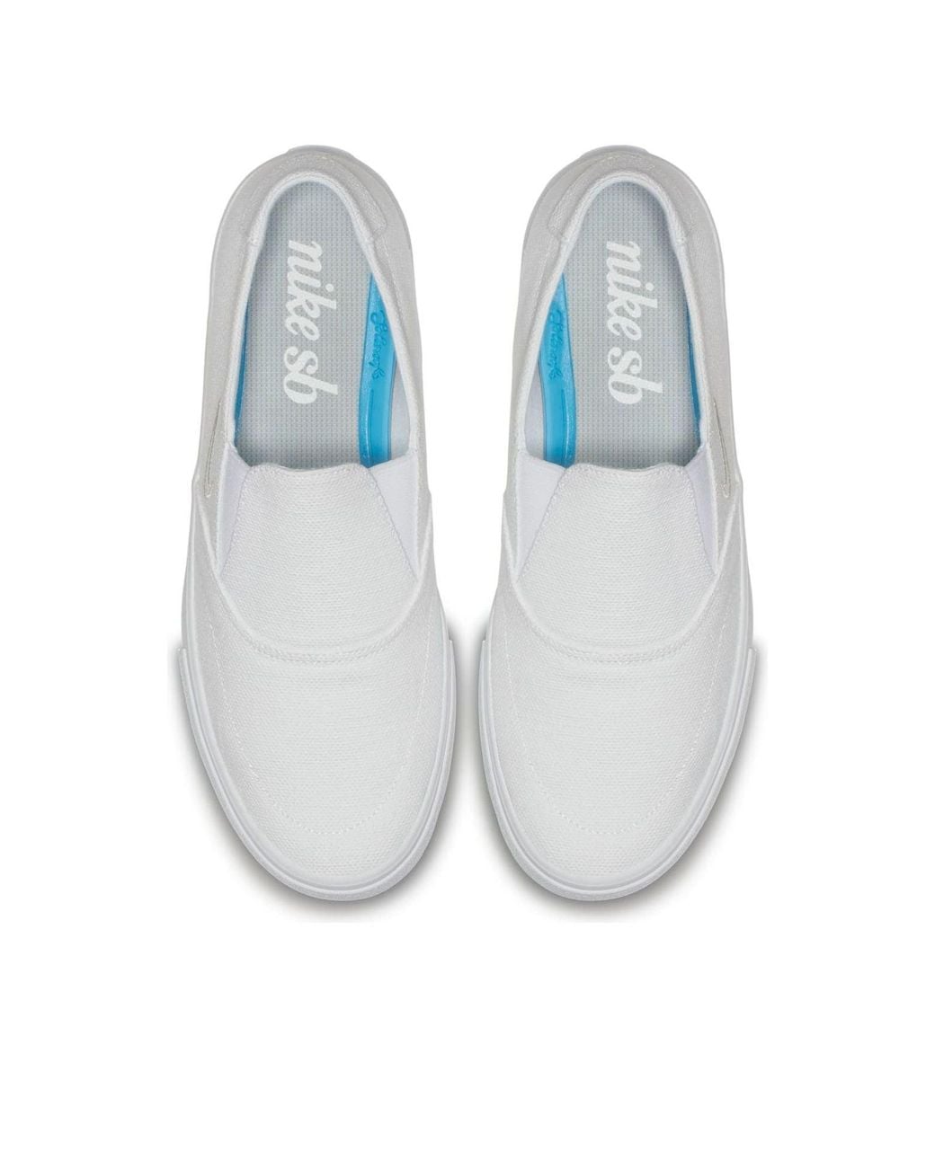 Nike White Portmore 2 Solarsoft Slip On Canvas Sb for men
