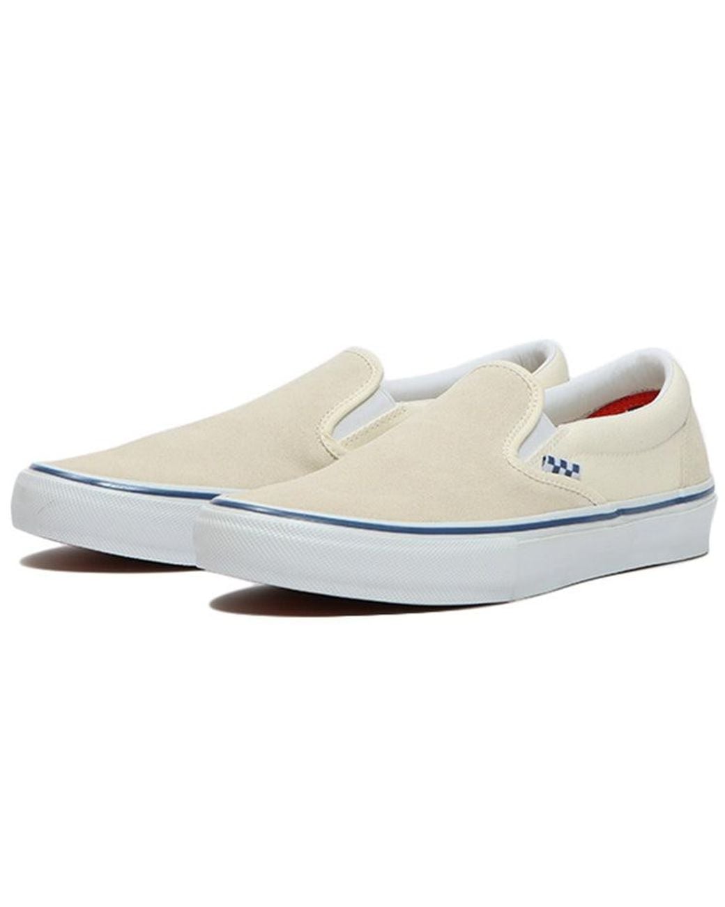 Vans White Skate Slip-On 'Checkerboard for men