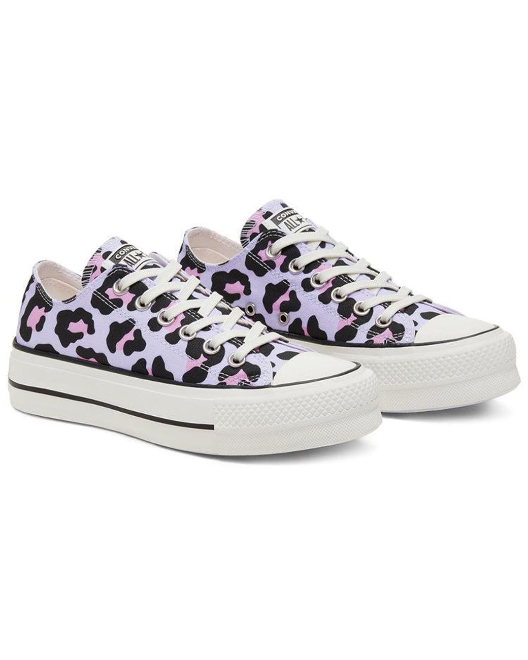 Converse White (Wmns) Chuck Taylor All Star Lift Low 'Leopard'