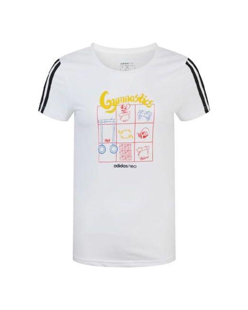 Adidas White (Wmns) Neo Pnda T-Shirts