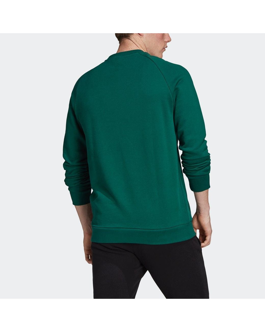 Adidas Green Originals Casual Sports Round Neck Pullover for men