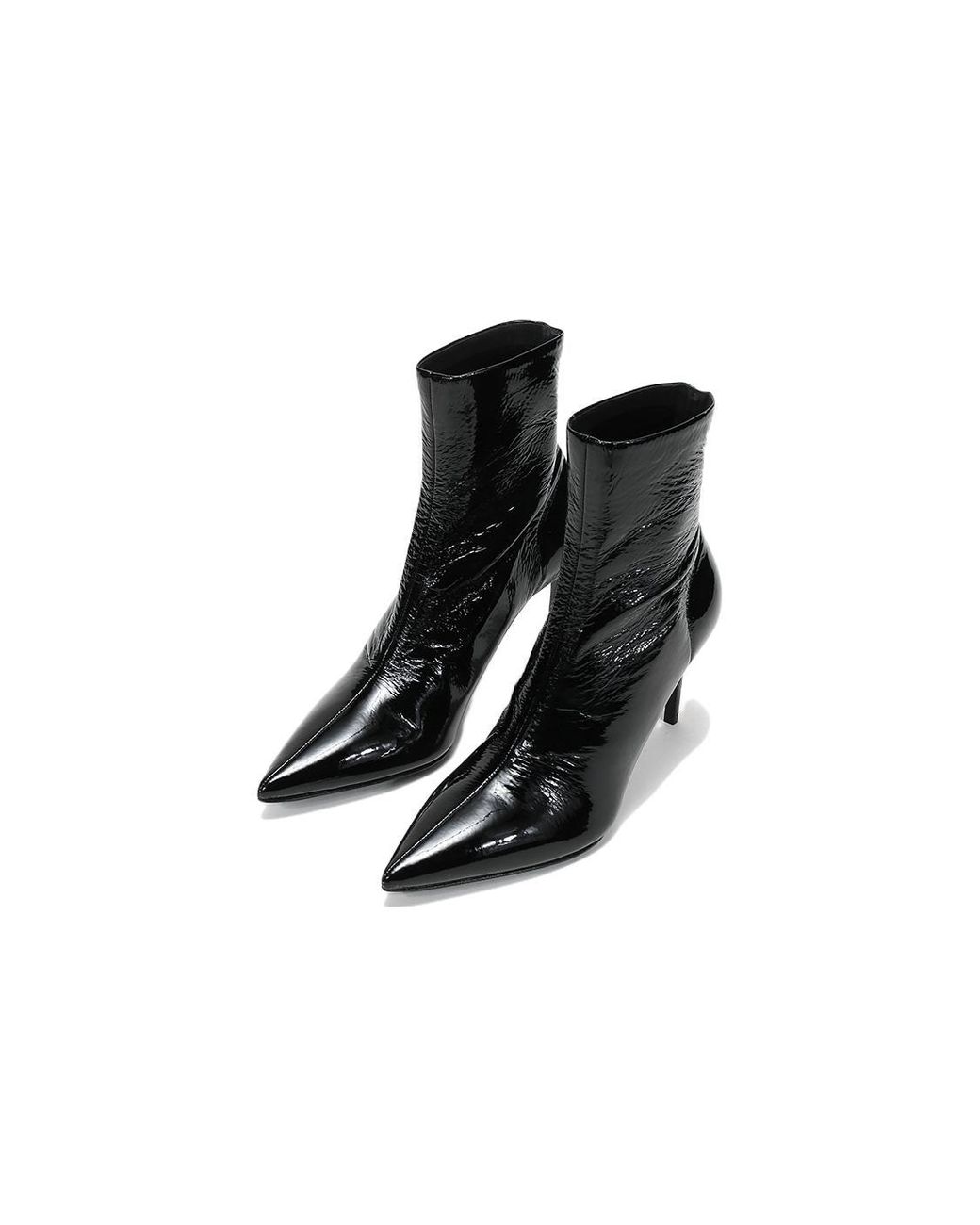 Prada Black (Wmns) 90Mm Patent Leather Effect Ankle Boots
