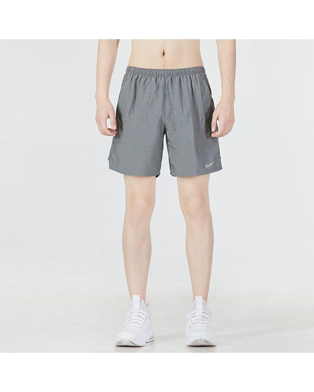 Nike Blue Solid Color Logo Athleisure Casual Sports Woven Shorts for men