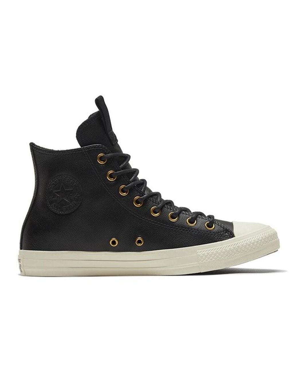 Converse Black Chuck Taylor All Star Leather High Egret' for men