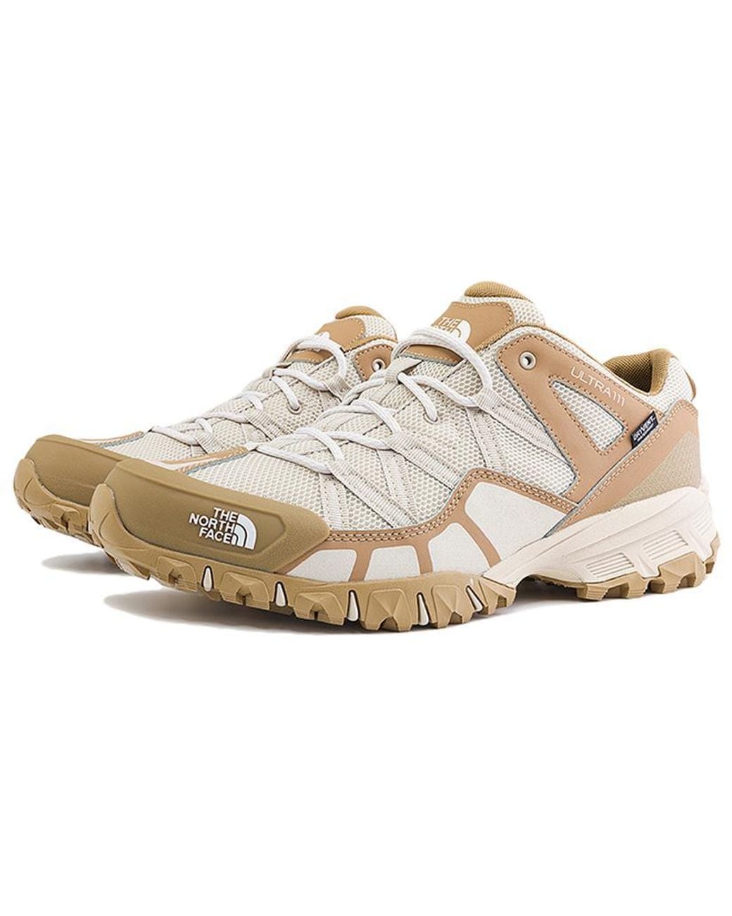The North Face White Ultra 111 Waterproof Hiking Shoes 'Ultra Sandstone Kelp' for men