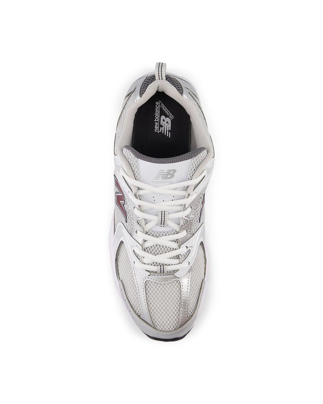 New Balance White 530 'Metallic Burgundy' for men