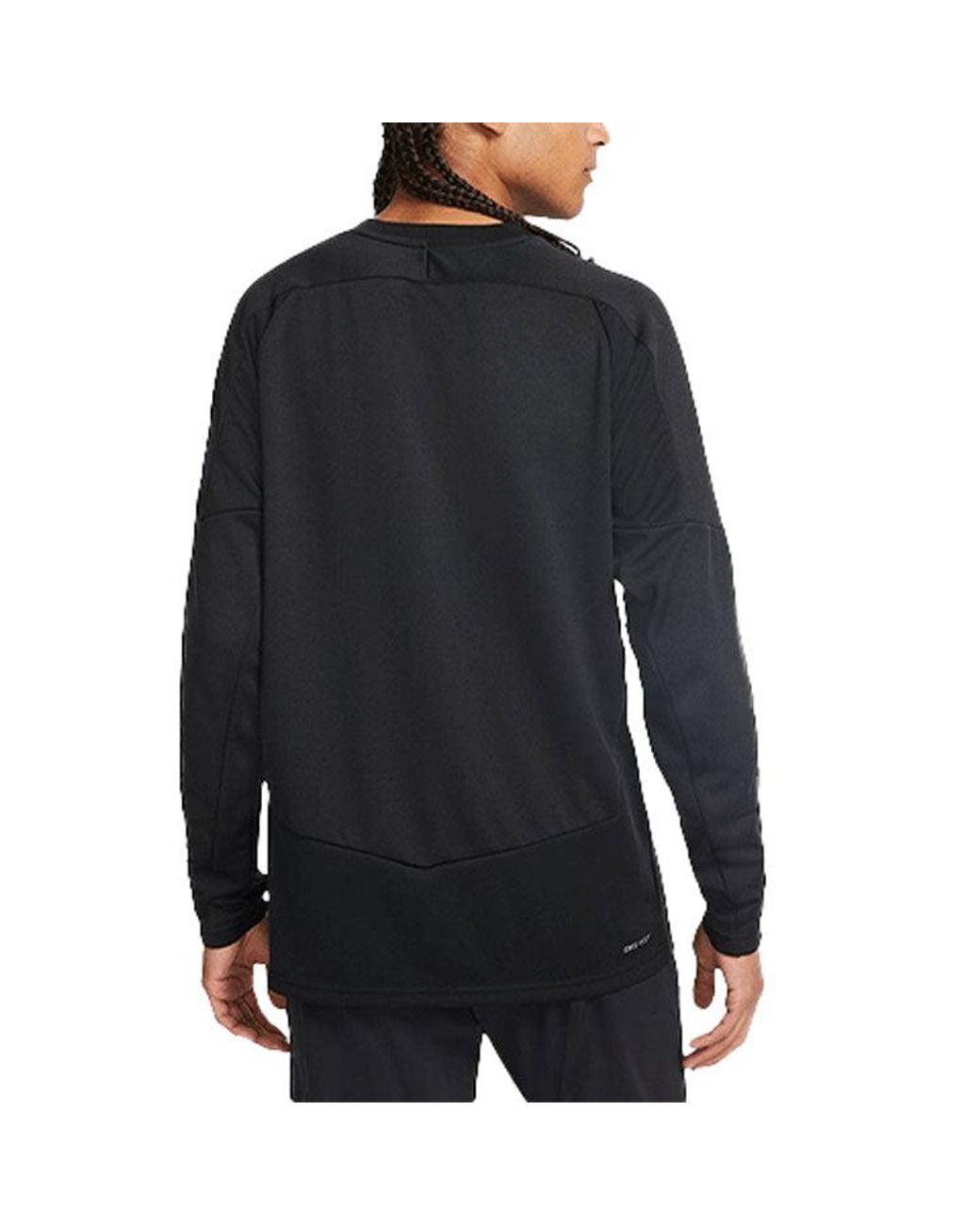 Nike Blue Dri-Fit Logo Printing Round Neck Sports Pullover Long Sleeves for men