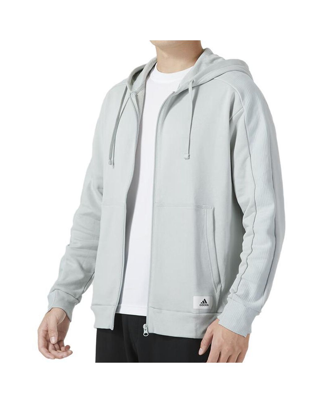 Adidas Blue Lounge French Terry Full Zip Parka Jackets for men