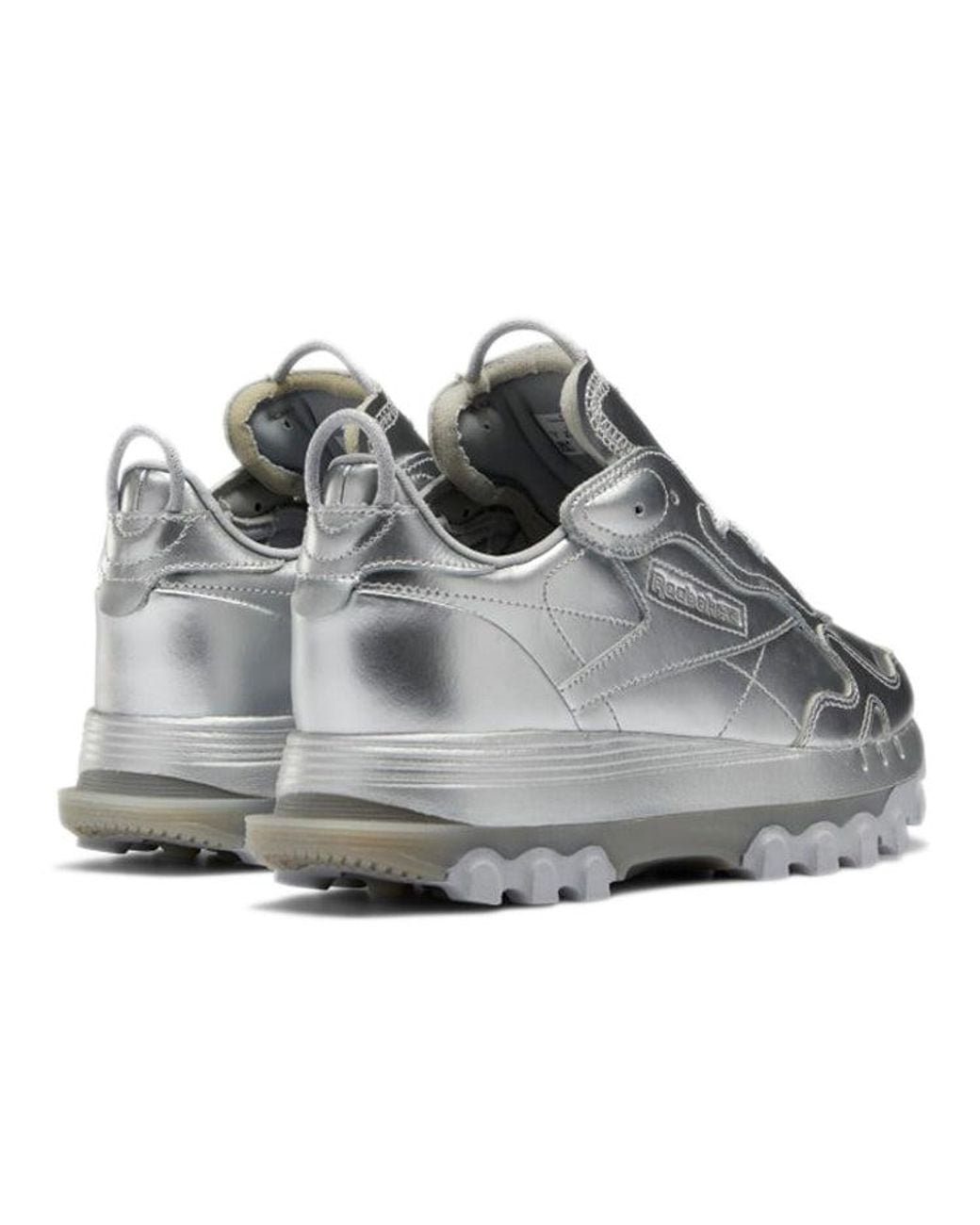 Reebok Gray (Wmns) Cardi B X Classic Leather Metallic Pewter'