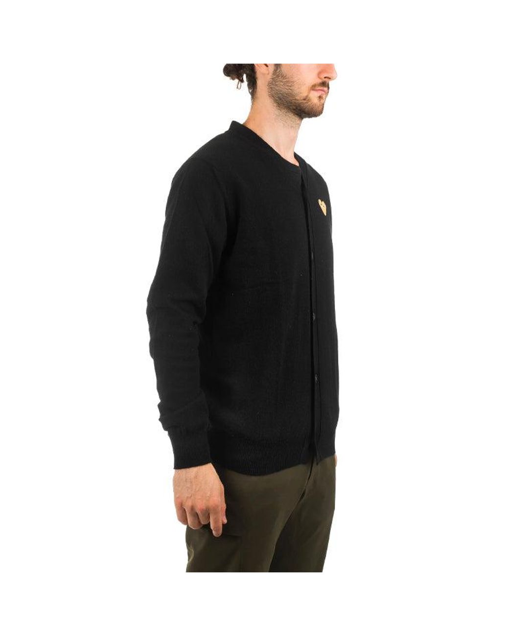 COMME DES GARÇONS PLAY Black Cardigan Emblem for men
