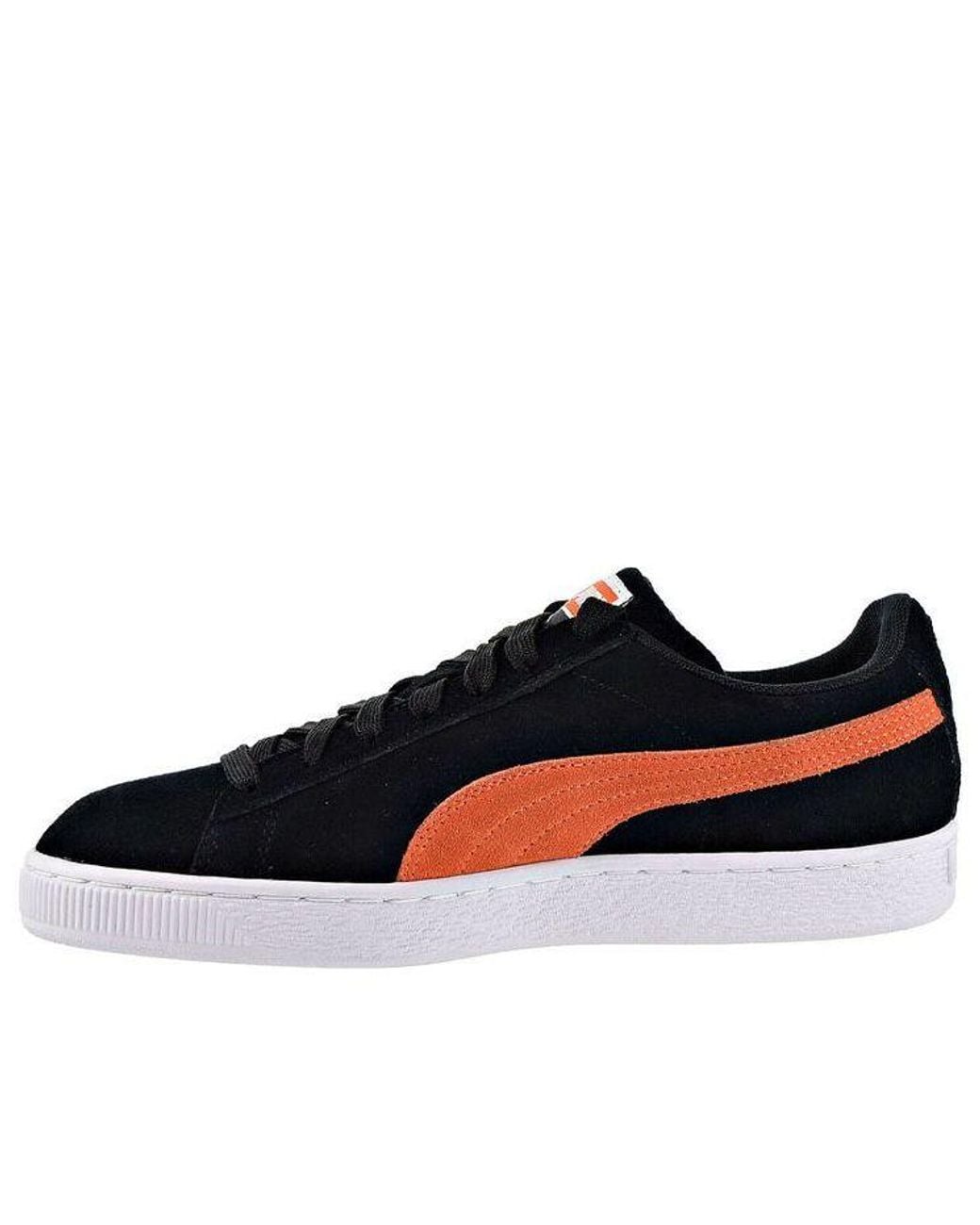 PUMA Black Suede Classic Low-Top Board Shoes for men