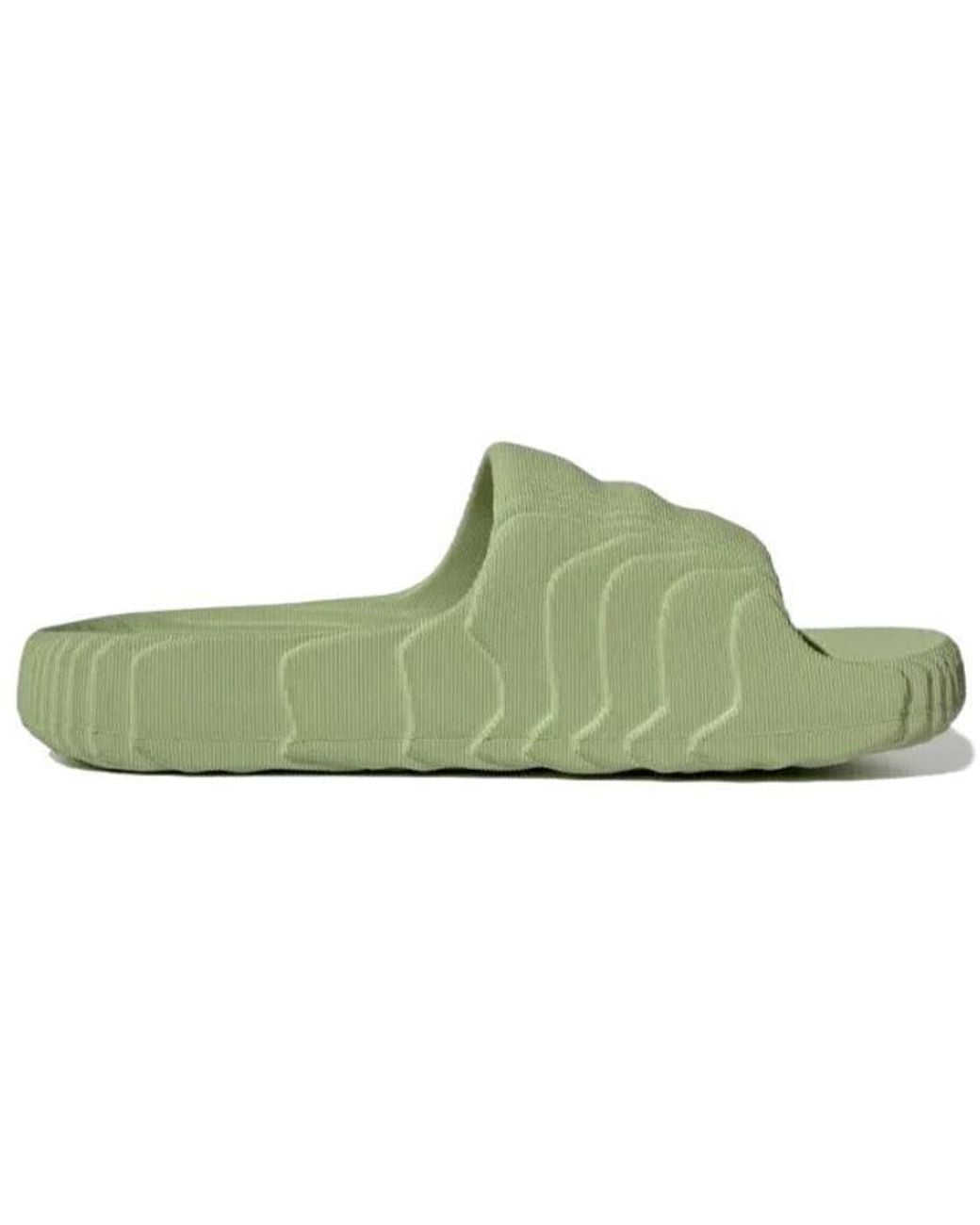 Adidas Green Adilette 22 Slides 'Magic Lime'