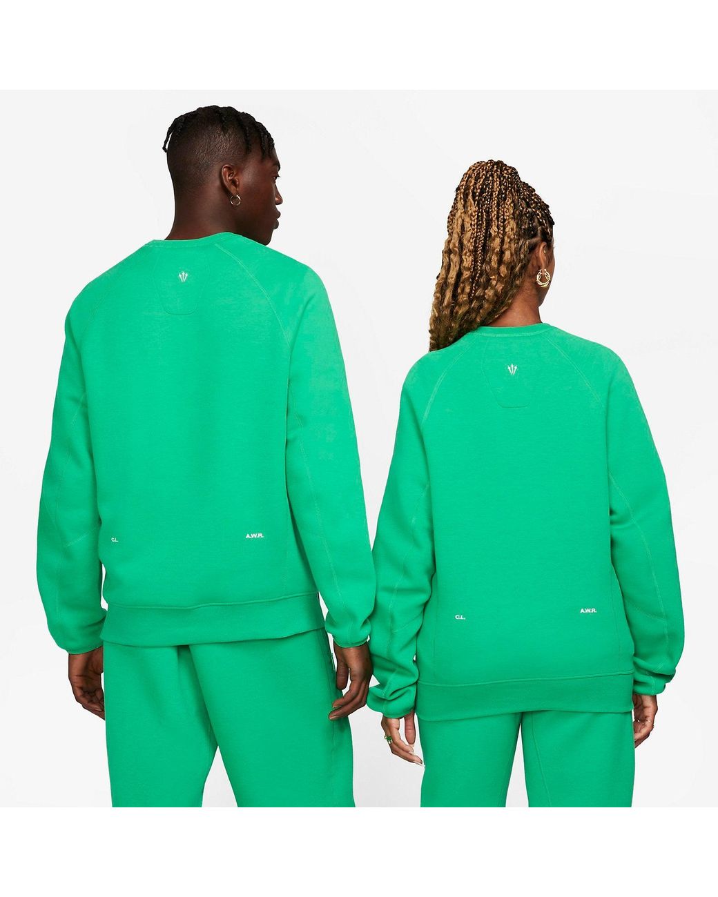 Nike Green X Nocta Drake Tech Fleece Crew Sweatshirt 'Stadium' for men