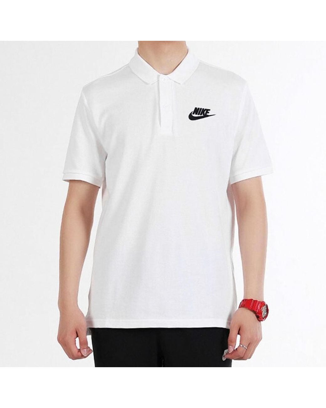 Nike White Casual Sports Short Sleeve Polo Shirt for men