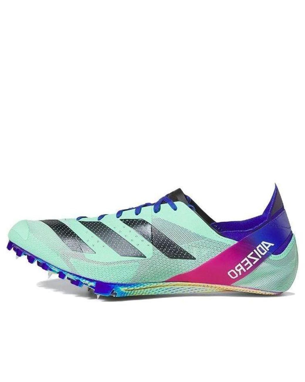 Adidas Blue Adizero Finesse Spikes 'Pulse Mint Lucid' for men
