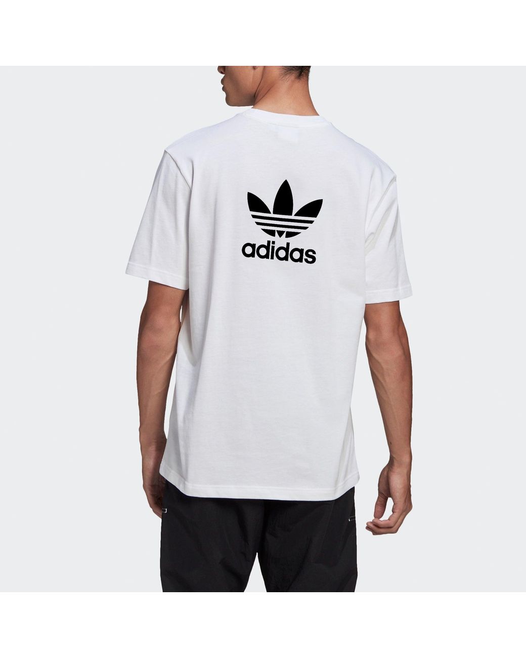 Adidas White Originals B+F Trefoil Tee Logo Printing for men