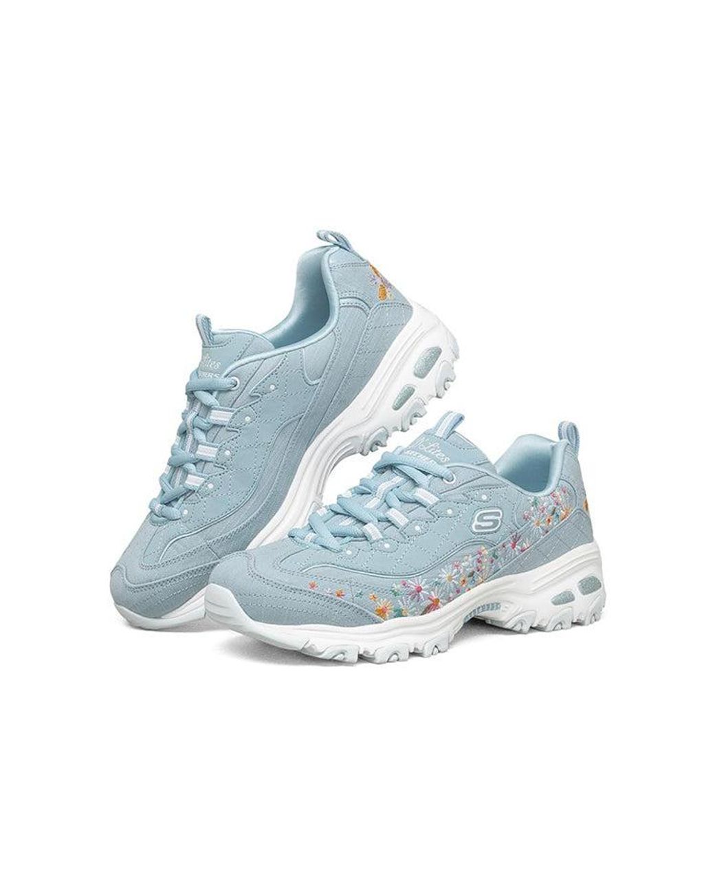 Skechers Blue (Wmns) D'Lites 1.0 Low-Toprunning Shoes