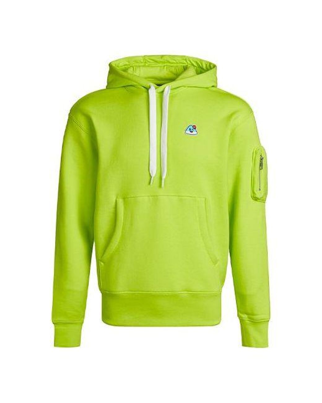 Nike Green Sportswear Airmoji Ft W Cartoon Patch Sports Hooded Pullover For for men
