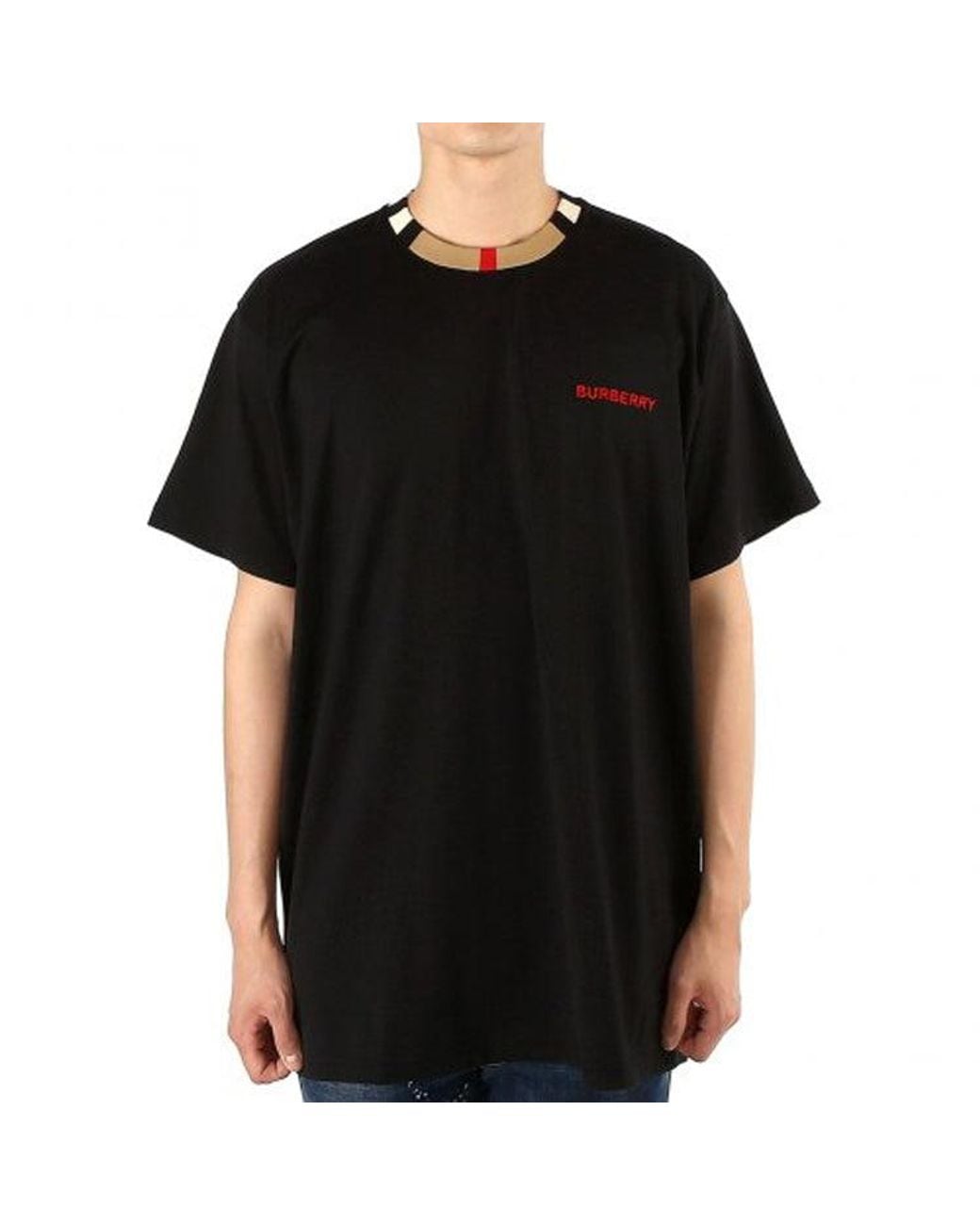 Burberry Black Detail Collar Short Sleeve for men