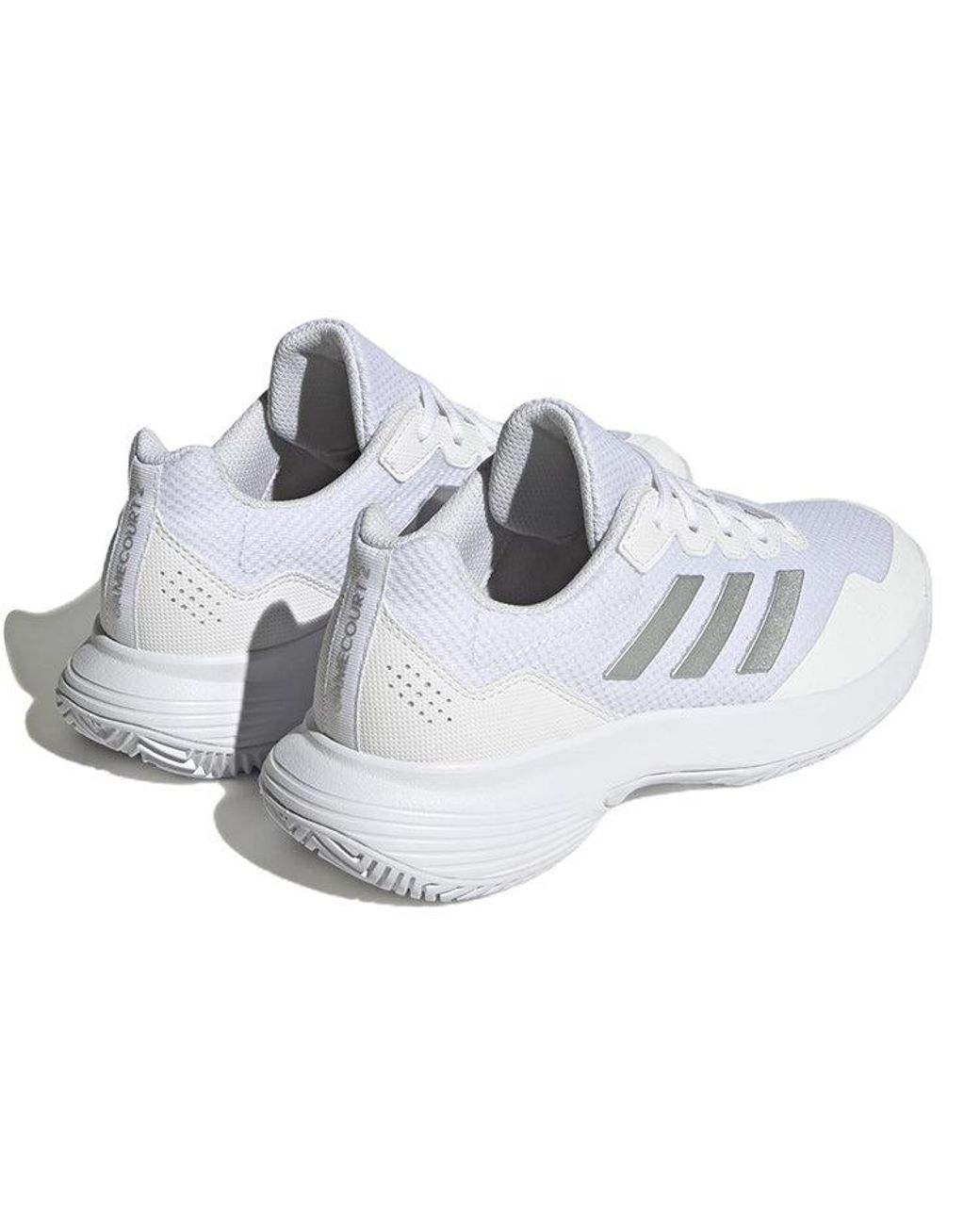 Adidas White (Wmns) Gamecourt 2.0 Metallic'