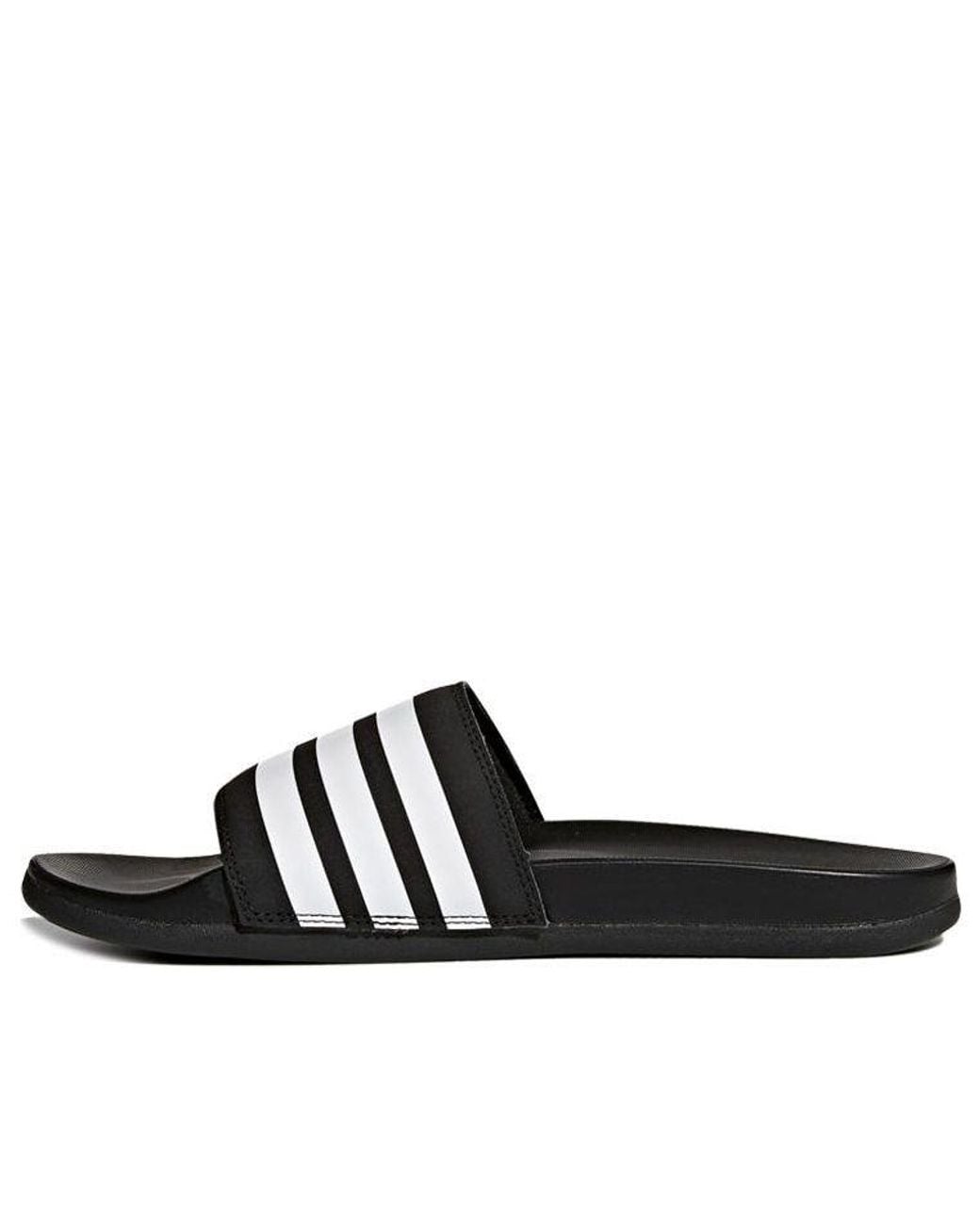 Adidas Black Adilette Cloudfoam Plus for men